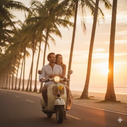 Ride in Style: Vespa LX for Your Perfect Bali Sunset Moment